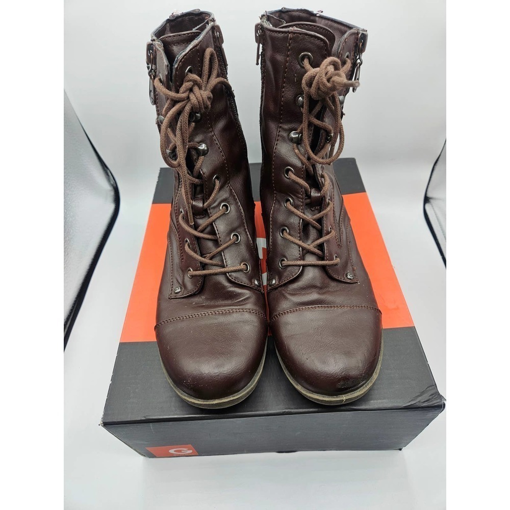 Guess Women's Dark Brown‎ Boot Bootie Size 10M Barb Style